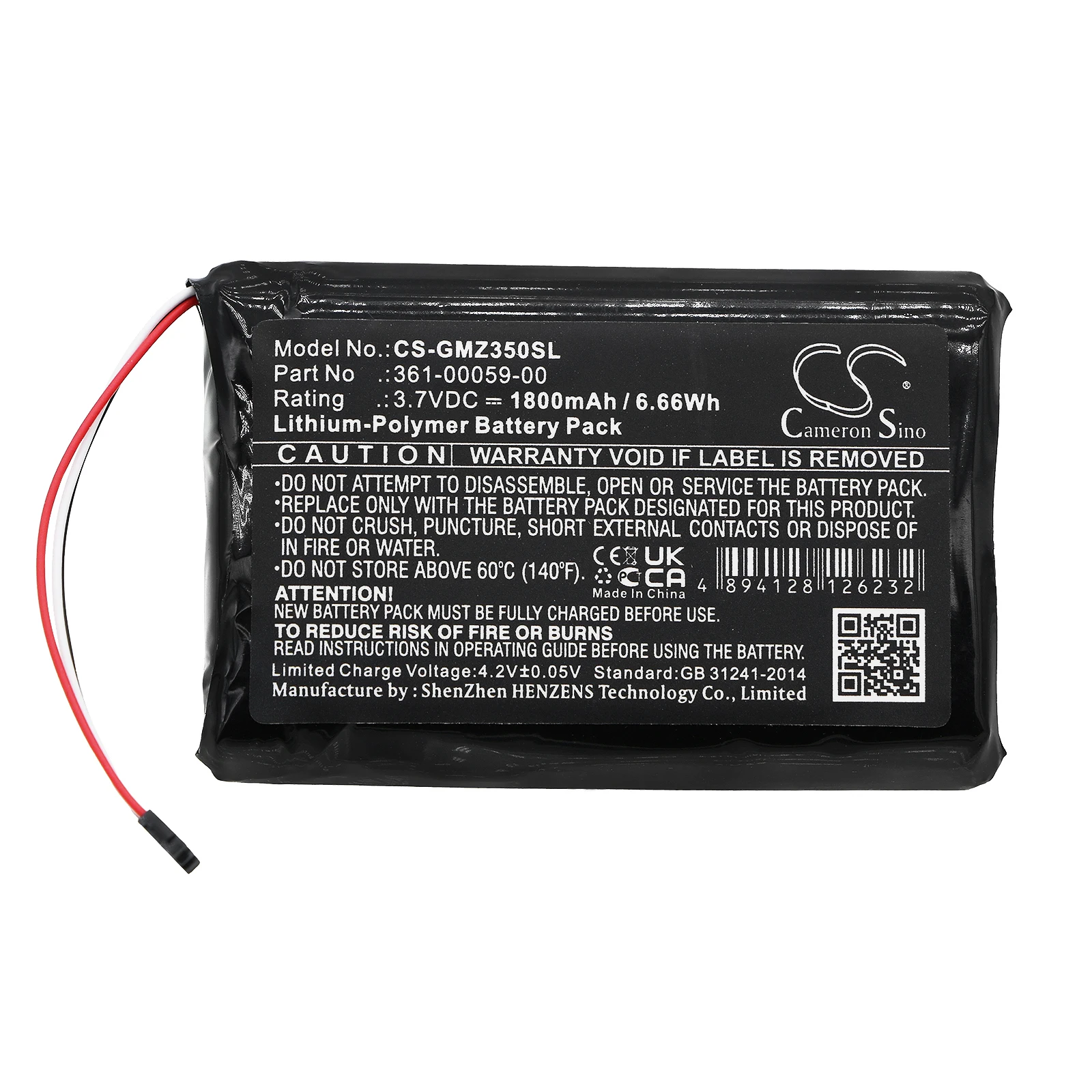 

Li-Polymer GPS, Navigator Battery for Garmin, 3.7V, 1800mAh, Compatible Models: ZUMO 340LM, ZUMO 350LM, ZUMO 390LM