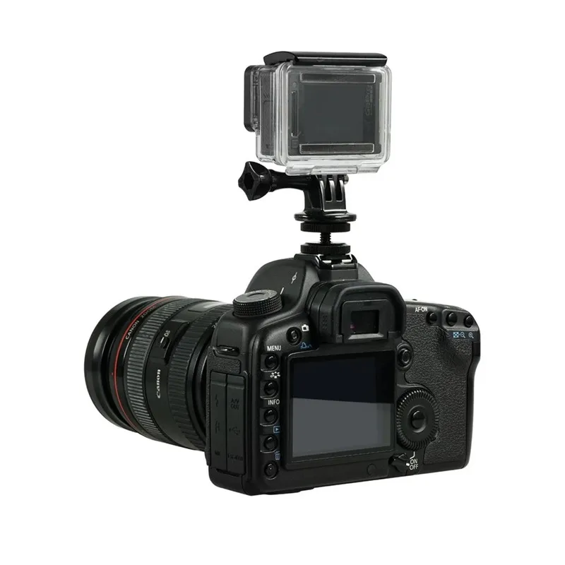 三脚一脚マウントアダプターネジと1/4 ''三脚ホットシューアダプター移動プロsjcam djiアクションカメラ