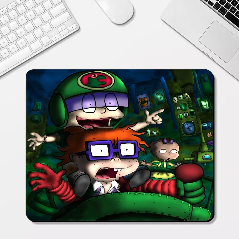 Cartoon R-Rugrats Mousepad 25x29cm Small Table Mat Student Mousepad Computer Keyboard Pad Games Pad Desk Mat for PC Gamer