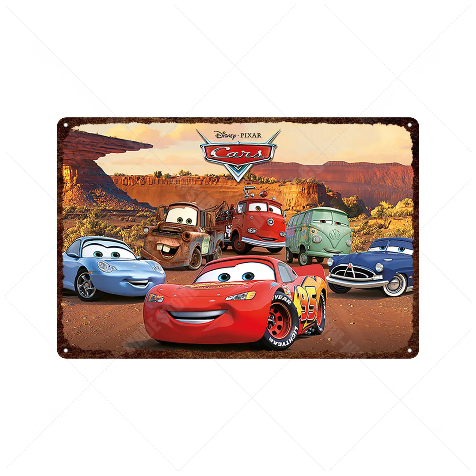 Disney Movie Cars Metal Signs Vintage Metal Poster Wall Stickers Retro Plates Man Cave For Bar Pub Club Garage Home Decoraton