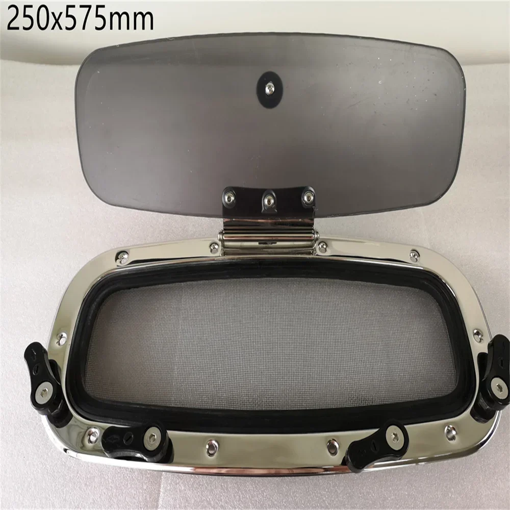 6 Sizes 316L Stainless Steel Rectangular Portlight Porthole Hatch Window Marine Boat Side Windows Mirror Polished