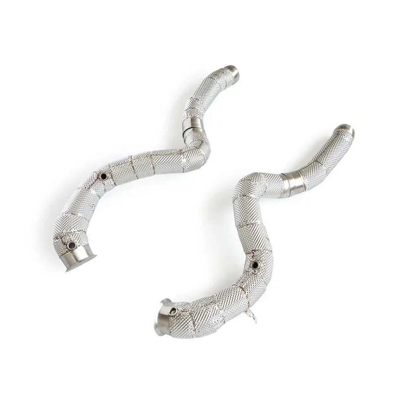 High Performance Downspout-C63 W205 4.0t Stainless Steel Exhaust System with Insulation