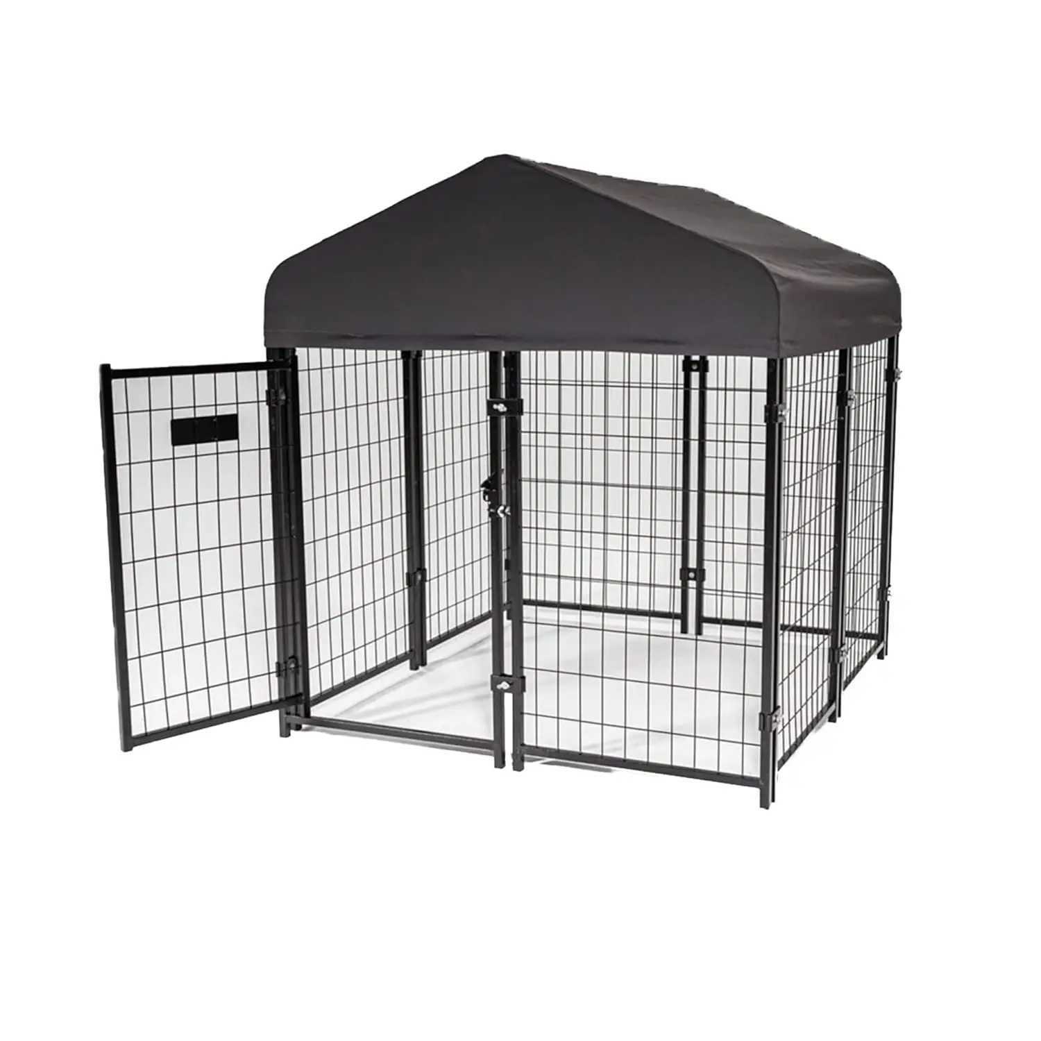 Stay Series Studio Jr. Kennel Premium Design Waterproof and UPF 50+ Canopy Cover All-Steel Frame 4'W x 4'L x 4'4