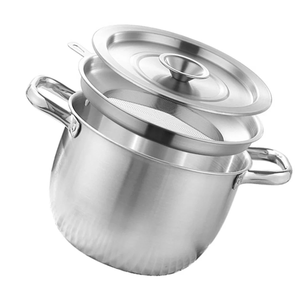 

Stainless Steel 2 8L Oil Pot Grease Container With Strainer Bacon Saver Can Refrigerator Filter Kitchen Bar Used Oil
