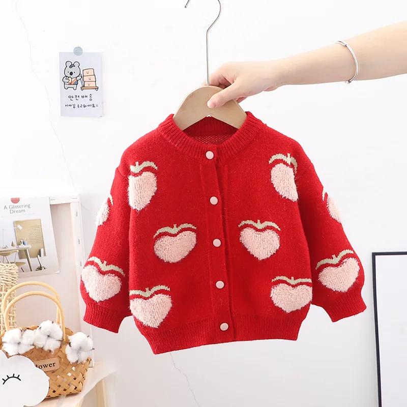 Fashion Baby Girl Winter Clothes Cardigan for Girl Knitted Sweater Soft Autumn Children Girl Baby Sweater Outerwear