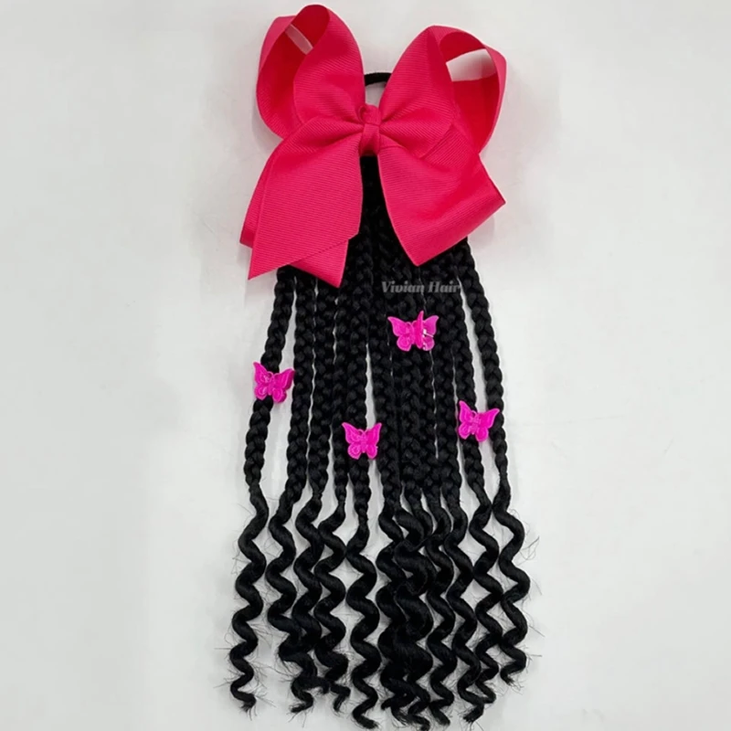 Black Africans Little Girl Passion Twist Headband Wig Children's Hair Accessories Baby Headdress Kids Jewelry Ornaments Headgear