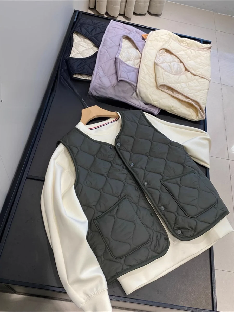 

Tee-Proof Bla Tech Air Floing! Men Women Faion Quilted Lightweight Warm Fce 00 Wool Autumn Winter Vest Tank Top