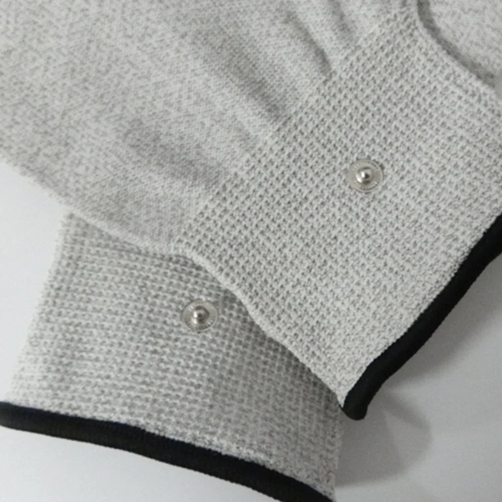 

2pcs Electric Therapy Mitts Conductive Gloves For Massage Beauty Treatment Stainless Steel Button Elastic Hand Rehabilitation