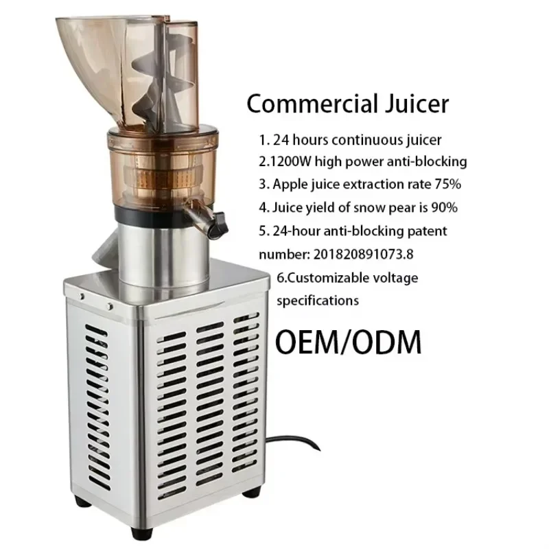 

Industrial Slow Speed Electric Fruit Juicer Citrus Cold Juicer Lemon Blender Grinder Small Sugarcane Juicer