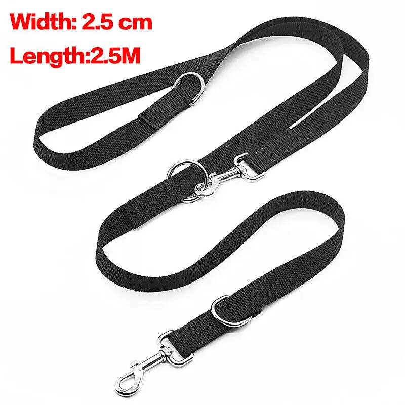 Dog Leashes Outdoor Dog Chain Control Dog Lead Leash Adjustable Training Lead Double Ended 2.5M Safety Pet Leashes Dogs Walking