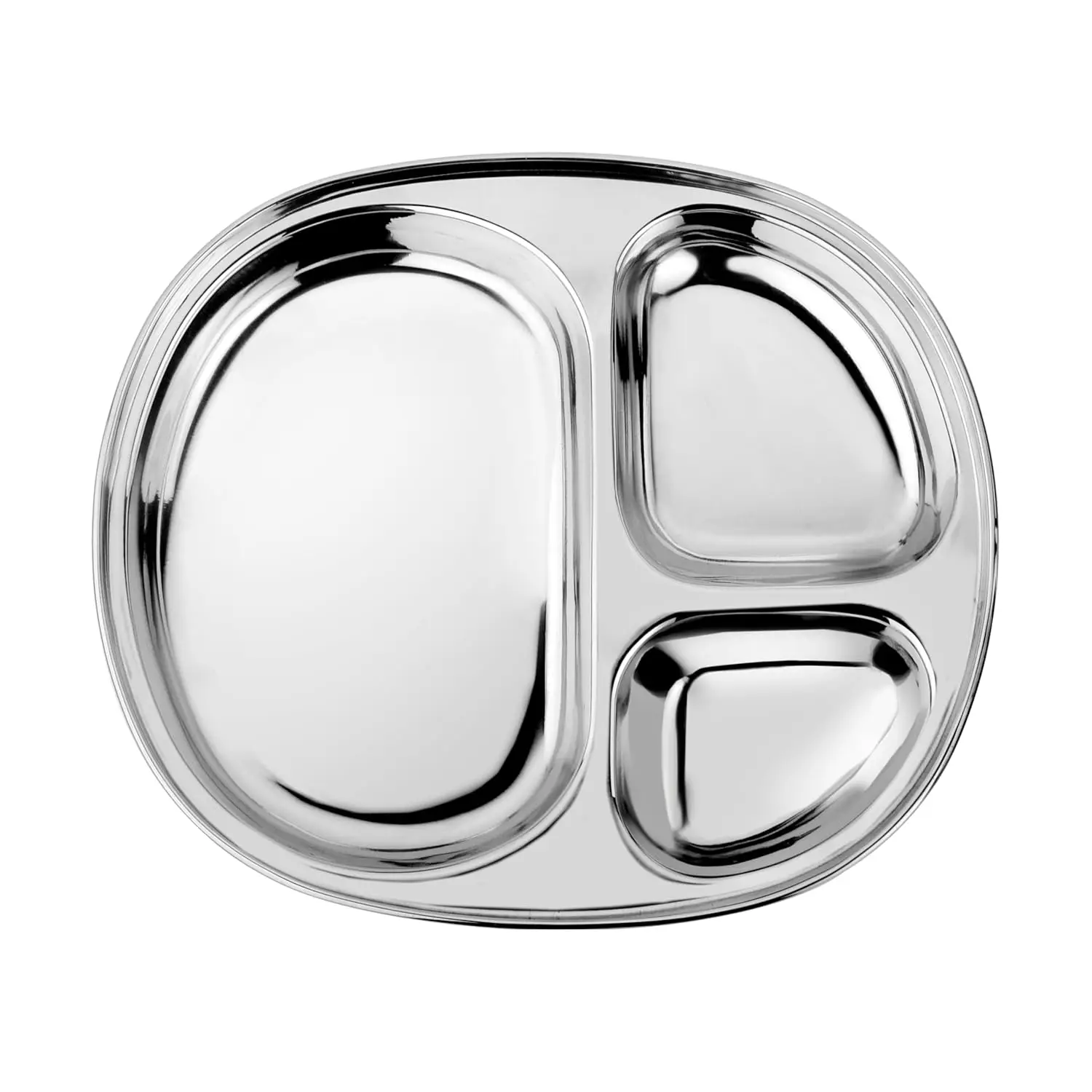 

Pediatrician Designed Stainless Steel Divided Toddler Plate, Non Toxic & Unbreakable, Dishwasher Safe