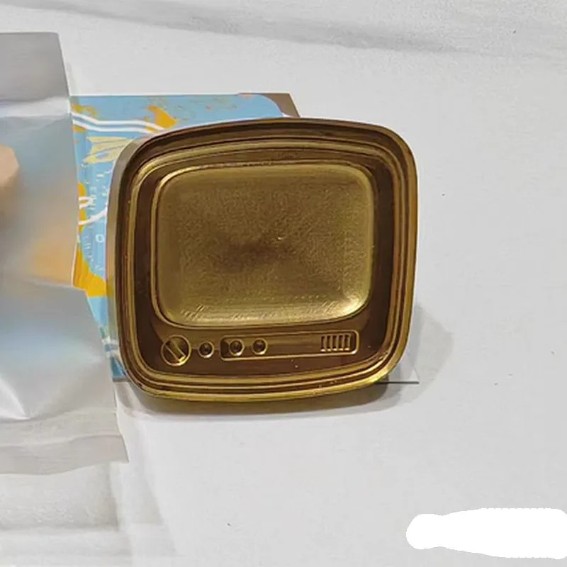 New Wax Seal Stamp Retro Tv Set Embossed Seal Copper Head 3d Relief Brass Head Envelope Scrapbook Metal Fire Paint Seal DIY Seal