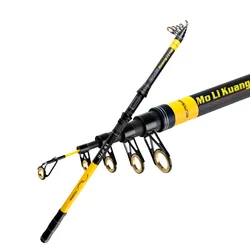 Telescopic Spinning Sea Rod 2.1-4.5M Ultrahard Casting Rods Challenge Giant Fish 15kg Carbon Fishing Gear