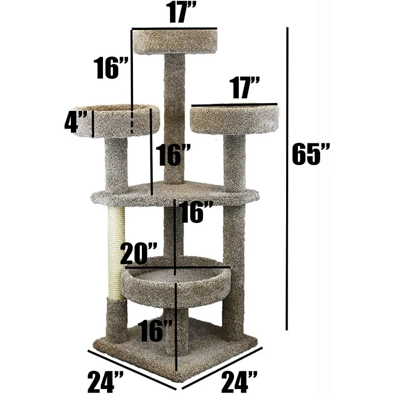 130012-Neutral Main Coon Cat Tower Cat Tree