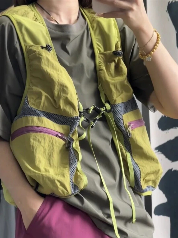 

Mountain Range Outdoor Mountaineering Hiking Sports Vest Unisex Trendy Running Leisure Handsome Fishing Backpack Vest