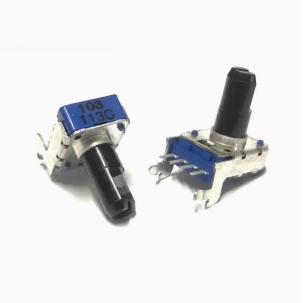 Potenciómetro tipo RK11 S650 Control de polea de teclado electrónico potenciómetro 103 de 4 pines 10K D longitud del eje 13MM 5 uds