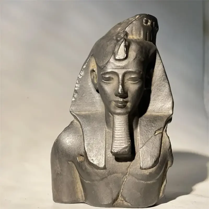 Replica of the Egyptian Museum Statue of Ramses II Bust Refined Desktop Decoration Ornaments Photo Props