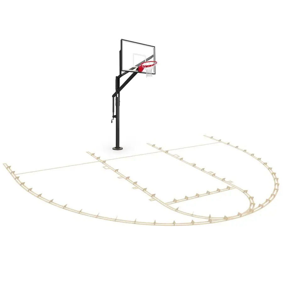 

Набор для маркировки баскетбольного двора Складной дизайн Набор трафаретов для баскетбольного двора для бетона, асфальта, плитки, подъездной дороги или заднего двора Нет