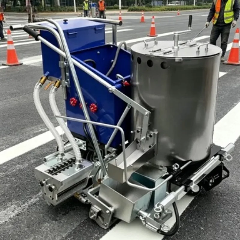 High Efficiency  Automatic Striper Cold Liquid Spray Painting Road Hand Push Type Road Traffic Line Cold Paint Spray