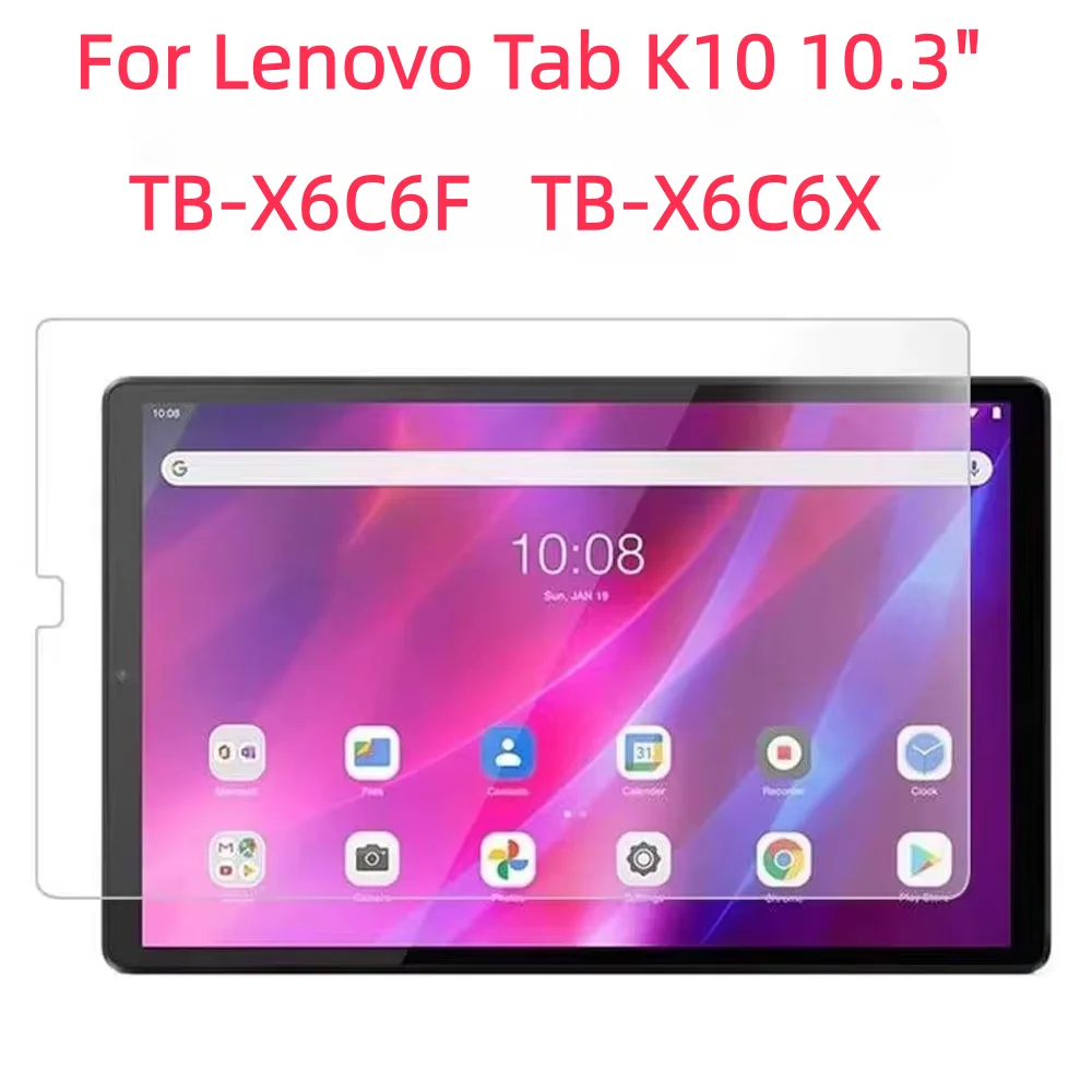 1 PCS 9H Tempered Glass Tablet Screen Protector For Lenovo Tab K10 10.3 Inch TB-X6C6F X6C6X Anti Scratch Clear Protective Film