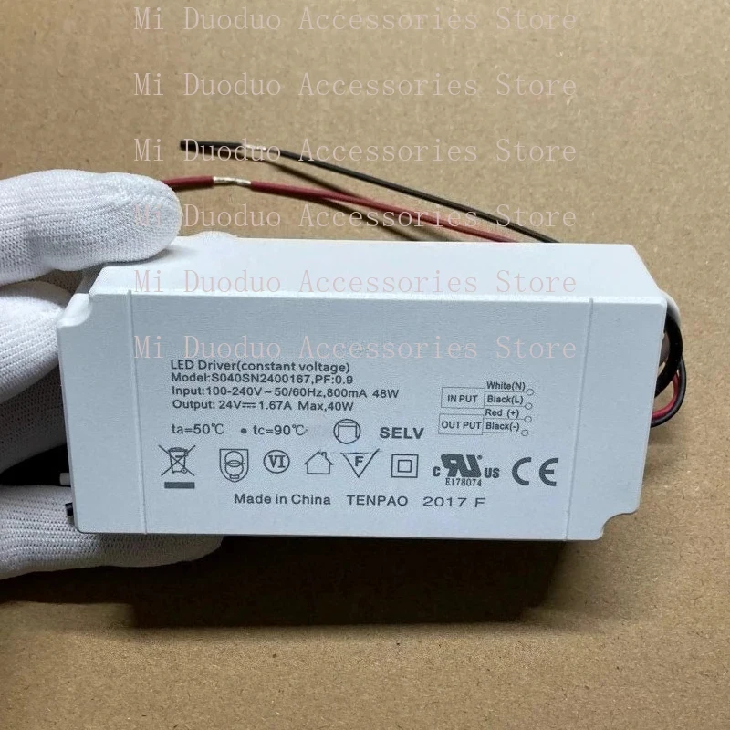 

©⏖⁜. LED Driver(constanr voltage) S040SN2400167 Input 100-240V 800mA 48W Output 24V 1.67A Max,40W