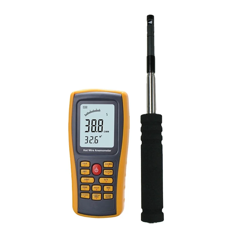 Herramienta GM8903, instrumento de medición, anemómetro Digital de cable caliente, medidor de temperatura del aire, medidor de viento portátil de velocidad del viento
