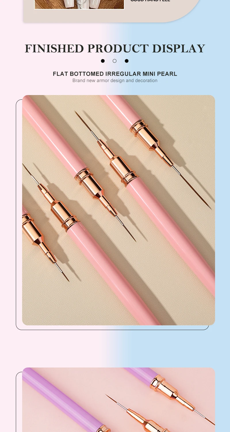 5 stücke Nail art Liner Pinsel Set UV Gel Nagel Pinsel Kits Französisch Streifen Linie Malerei Zeichnung Blume Stift Professionelle maniküre Werkzeug – Detail 7