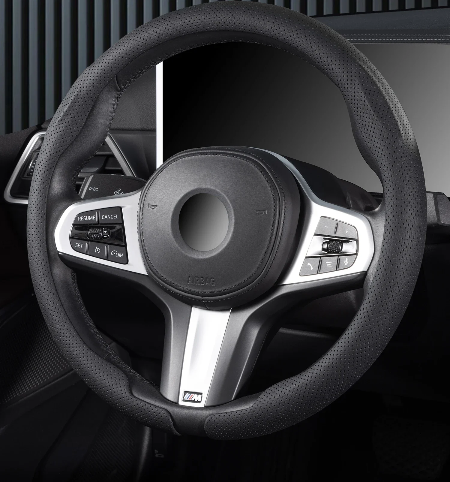 2026 Neue ultradünne Lenkradabdeckung für Autos, Ganzjahres-Universal-Anti-Rutsch-Schutz, schweißabsorbierend, aus Wildleder-Nappa, Innenzubehör – Detail 2
