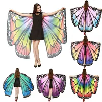 Rainbow  Butterfly Wings Cape Shawl Fairy Ladies Dance Costume Adult Monarch Butterfly Cape Halloween  Child Butterfly Wings