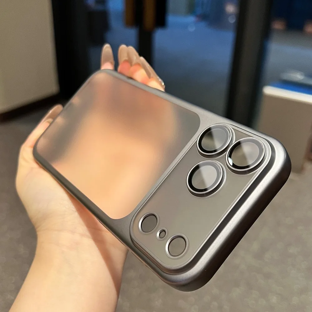 Official Cosmic Orange Plating Frosted Translucent Thin Phone Case For iPhone 17 Pro Max Air Series Bumper Cover for 18 Pro Case