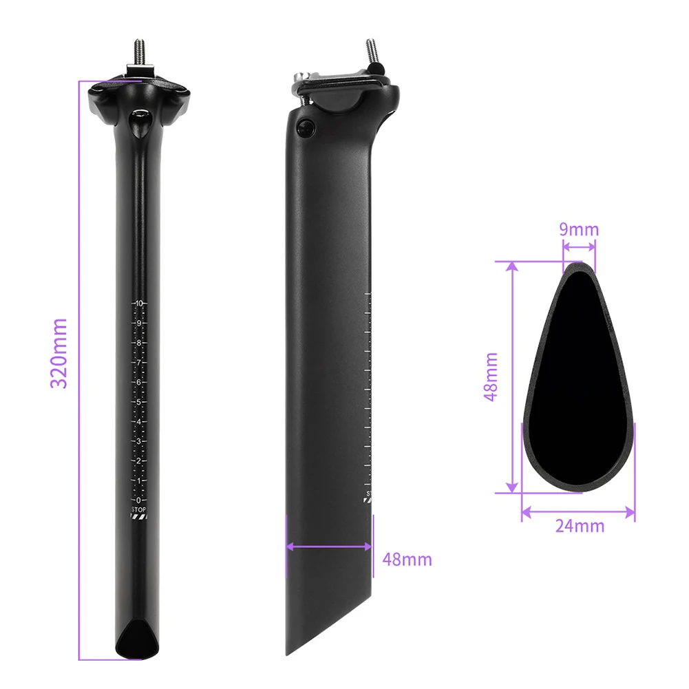 

Full Carbon T800 Ultralight Seatpost - 165g 320mm Compatible With -XDS AD350 & AD300 Road Bikes Easy To Use And Install