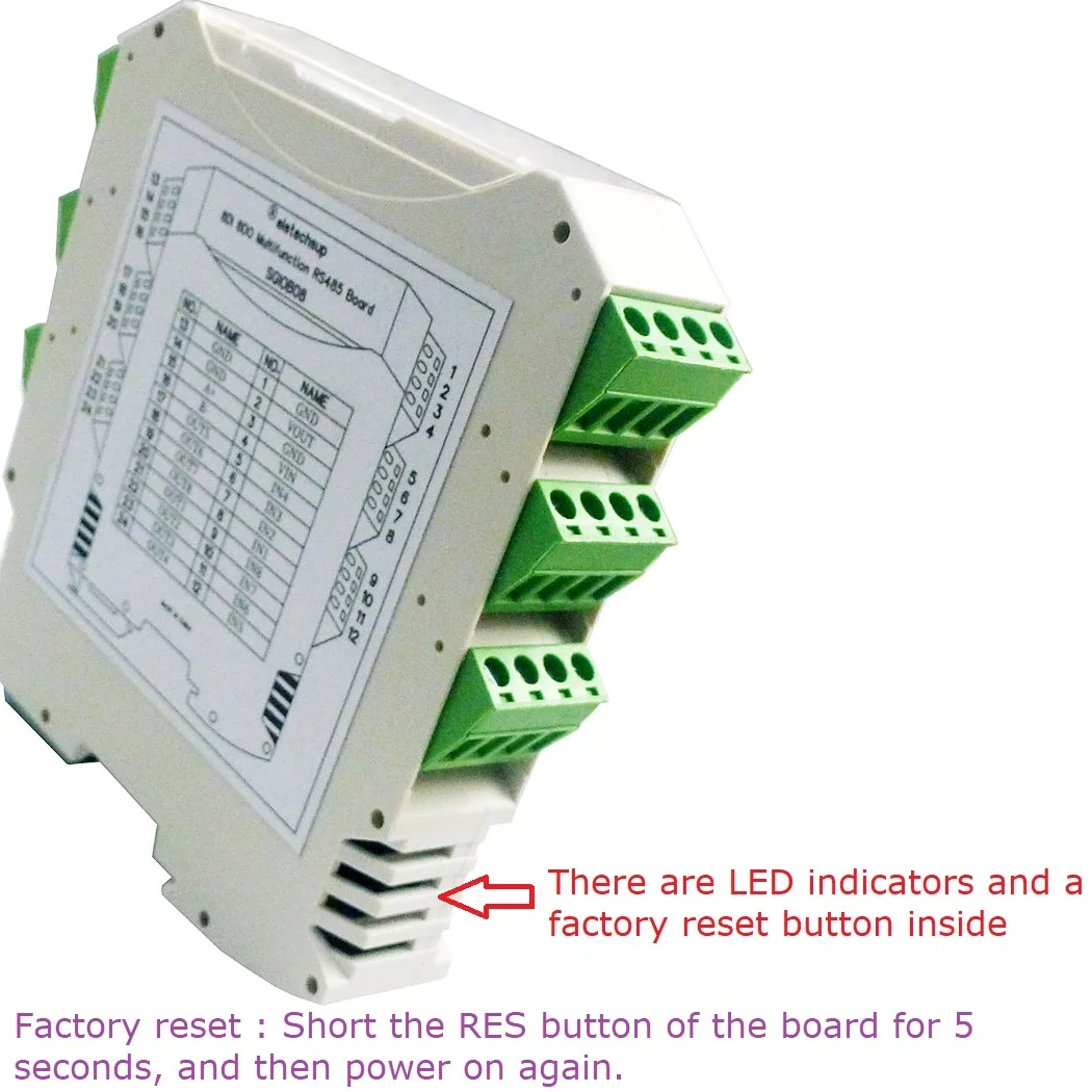 Relay PLC Industrial Equipment Ultra-thin Safety Barrier RS485 IO Module 8DI-8DO RS485 Digital NPN Input Output MODBUS RTU