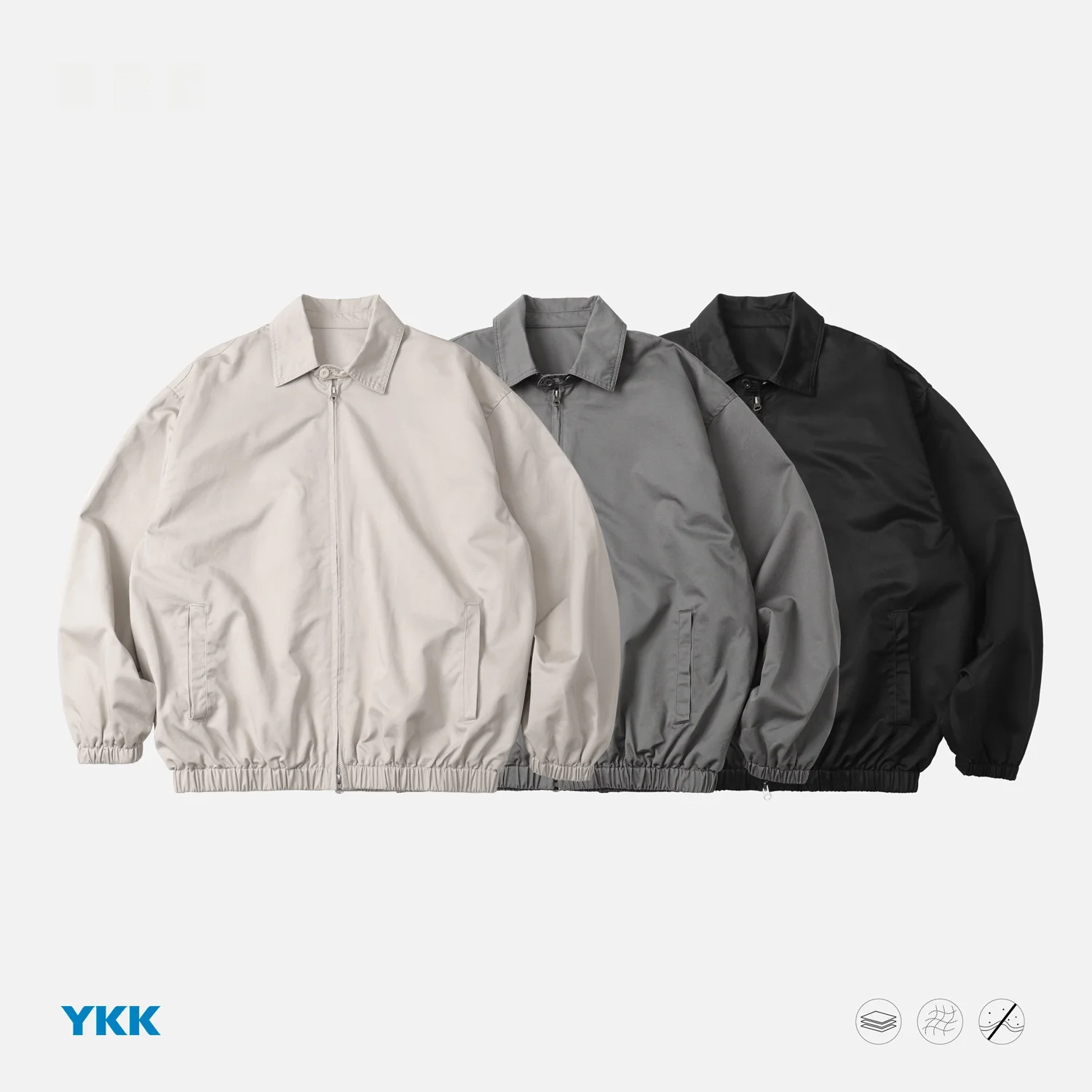 

Retro Waed Harlan Commuter Jaet Men's Loose Fit Cotton Long Sve Traditional Collar ort Boxy Sle Outerwear Coat