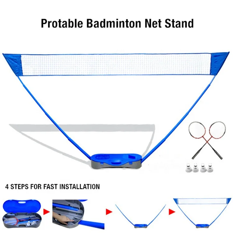 شبكة حامل خارجية في كرة الريشة قابلة للطي، مجموعة شبكة كرة الريشة المحمولة القابلة للتعديل للبالغين والأطفال