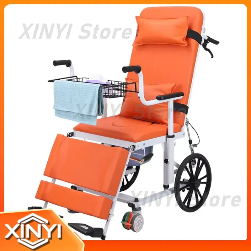 Large Wheel Lifting Machine for Elderly Transfer Car Fully and Half Reclining Hydraulic Patient Lift for Mobility Aid and