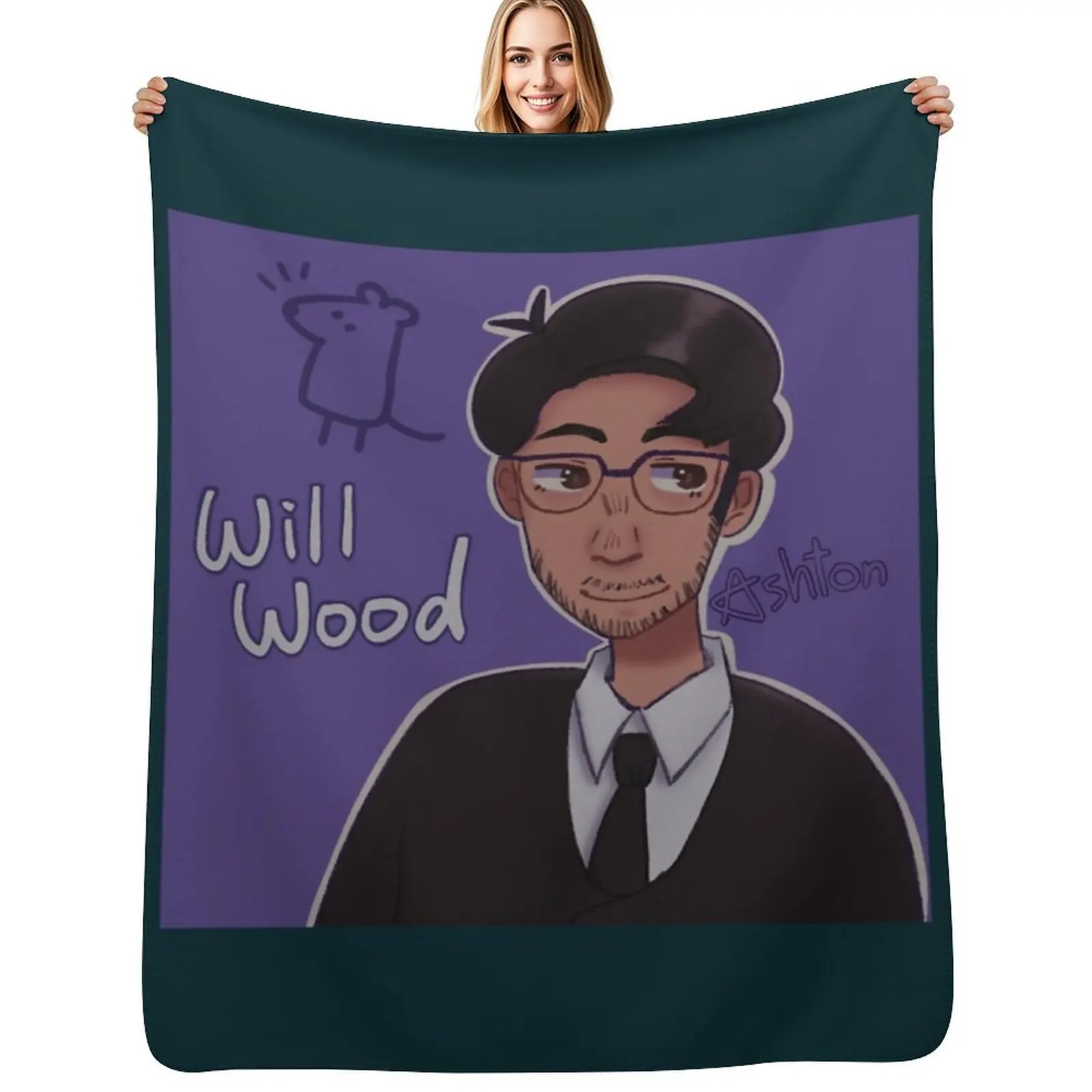 Will Wood portrait Throw Blanket anime Soft Plush Plaid Bed linens Soft christmas decoration Single Blankets