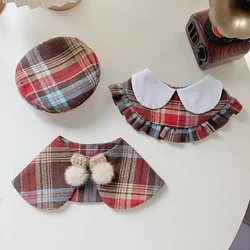 Cat Drool Bib Handmade Scarf Collar Pet Hat Bib Tie New Plaid Set Dog Bow Tie Cat Accessories Puppy Accessories