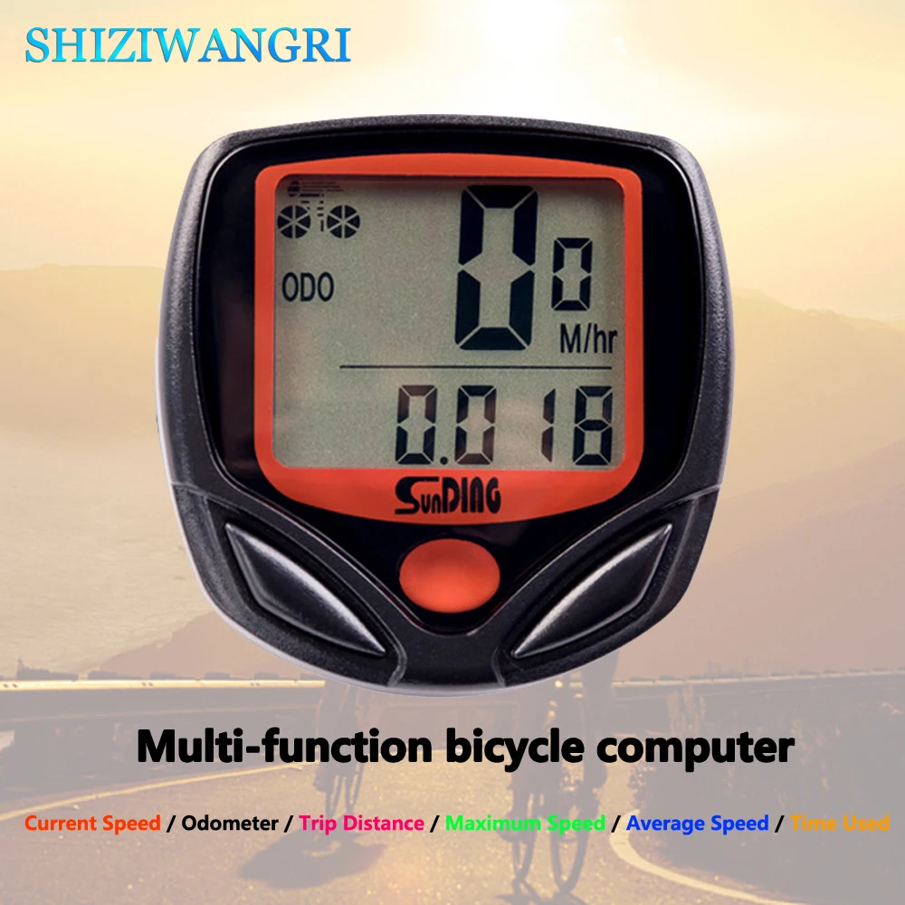 Bicycle computer Waterproof LCD monitor Bike Digital computer Speedometer Bike accessories