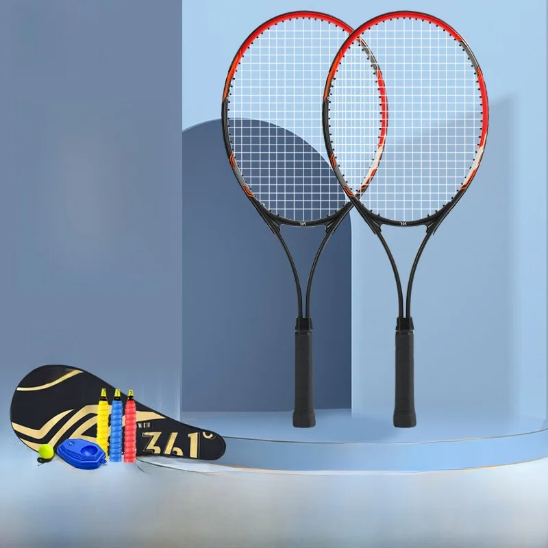 361°-aluminum-alloy-tennis-racket-for-men-and-women-beginner-trainer-with-line-rebound-single-player-match-tennis-racket