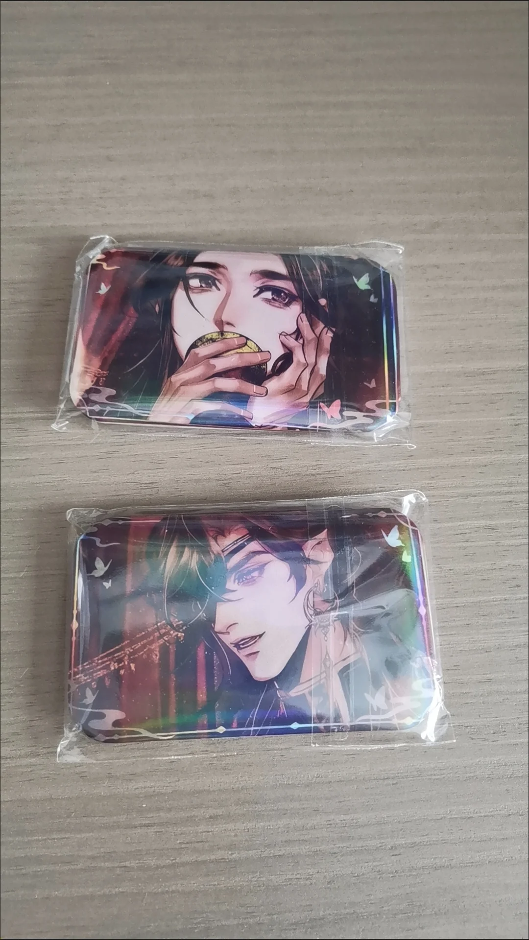 2 قطعة/مجموعة 2026 الساخن أنيمي السماء الرسمية نعمة دبابيس تيان غوان Ci فو التلبيب دبابيس هوا تشنغ شيه ليان الكرتون مستطيل شارة #4