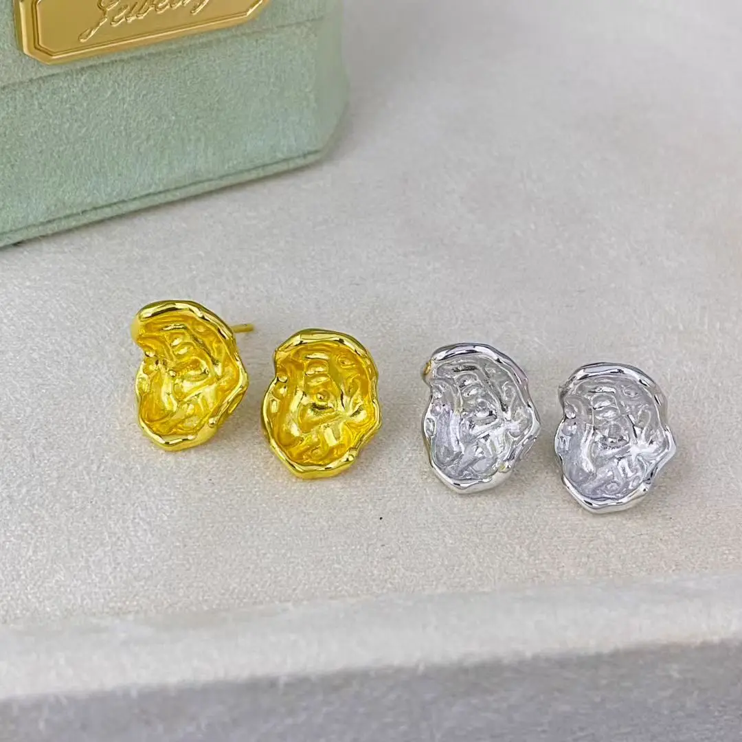 

S925 Sterling Silver Earrings Mount Findings Settings Base Mounting Parts Accessory for 6-7mm Pearls