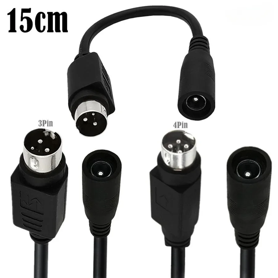 DC Female 5.5*2.1mm To Male 3pin 4 Pin Cable Lead for SATO TG-5011-19V-ES Just A 4-Pin Cable for TV LCD VCR Power Supply CABLE
