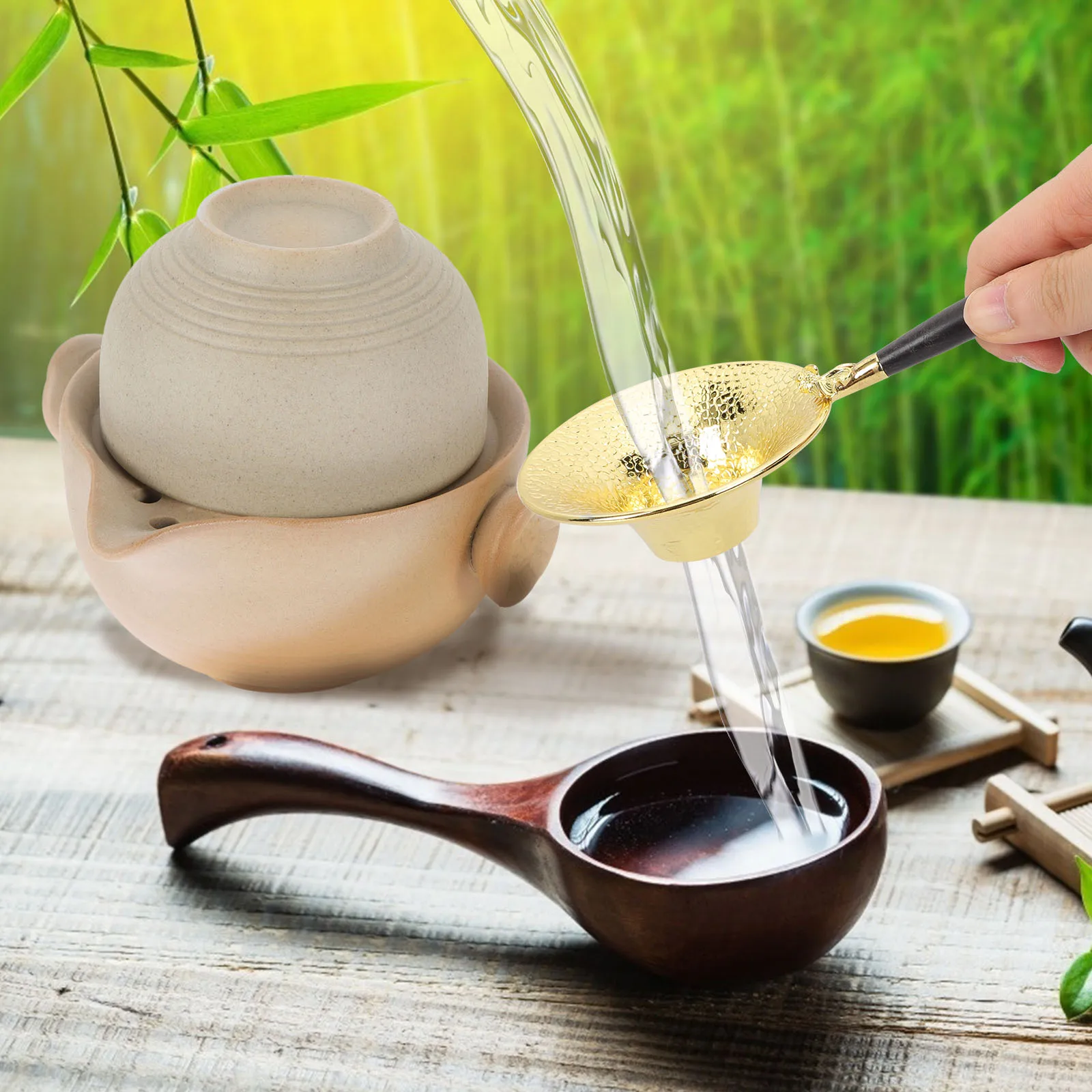 

Comfortable Grip Tea Filter Handheld Fine Mesh Strainer Reusable Ideal for Black Oolong Green Tea Mesh Sieve Strainer