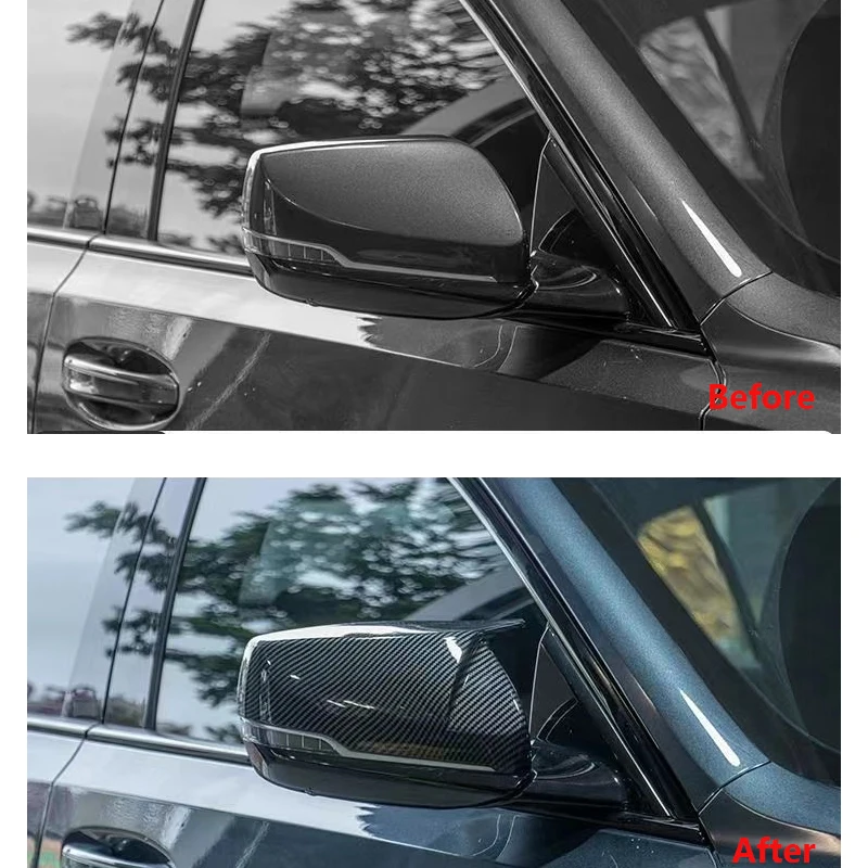 2pcs Pair Car Rear View Mirror Cover Trims Rearview Side Mirror Cover ABS Frame For Cadillac CT5 CT6 2020 2021 2022 2023