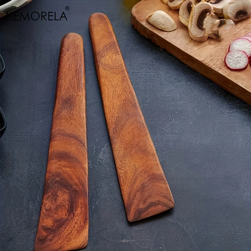 1PCS Teak Wood Tableware Spatulas Kitchen Gadgets Triangular Cooking Spatula Portable Outdoor Camping Utensils Scraper