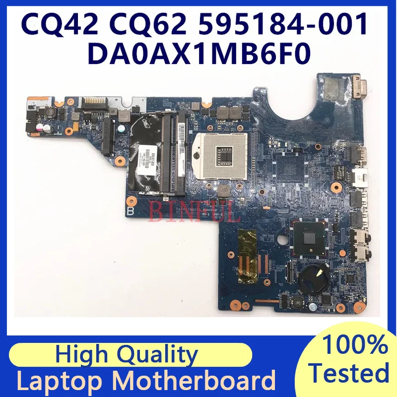 

595184-001 Mainboard For HP Pavilion CQ62 CQ42 G62 G42 G72 Laptop Motherboard DA0AX1MB6H1 HM55 DDR3 PGA989 100% Fully Tested OK