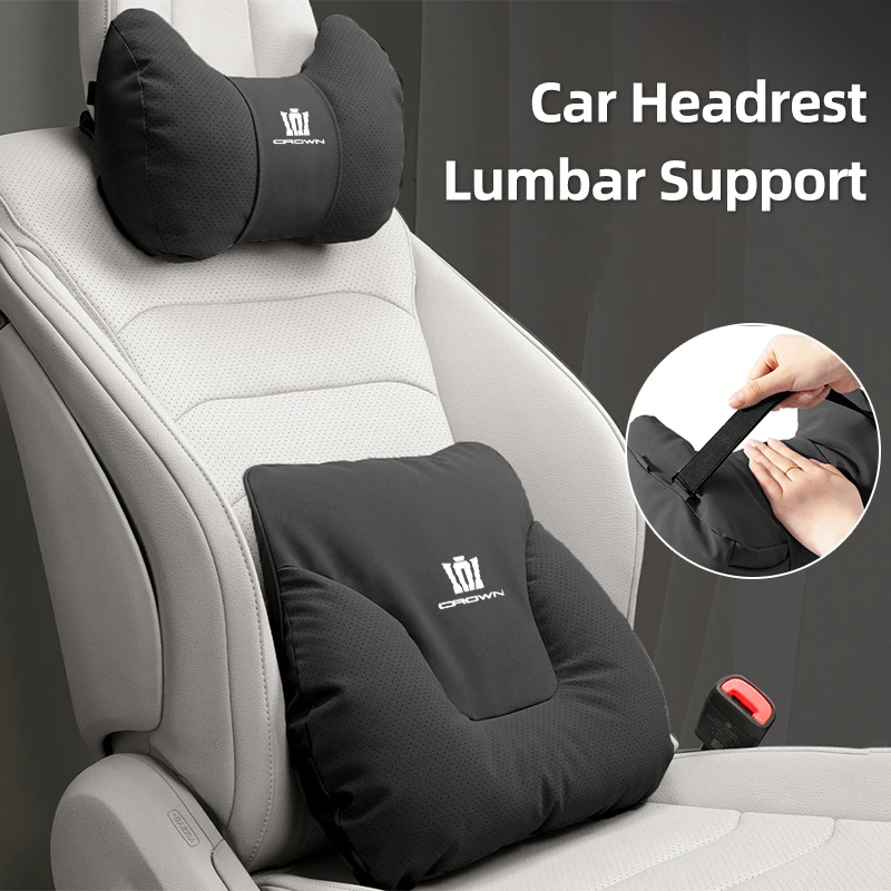 

Car Lumbar Support Neck Pillow Backrest Cushion Interior Accessories For Toyota Crown GR Corolla YARIS L Auris C-HR Hilux Vios