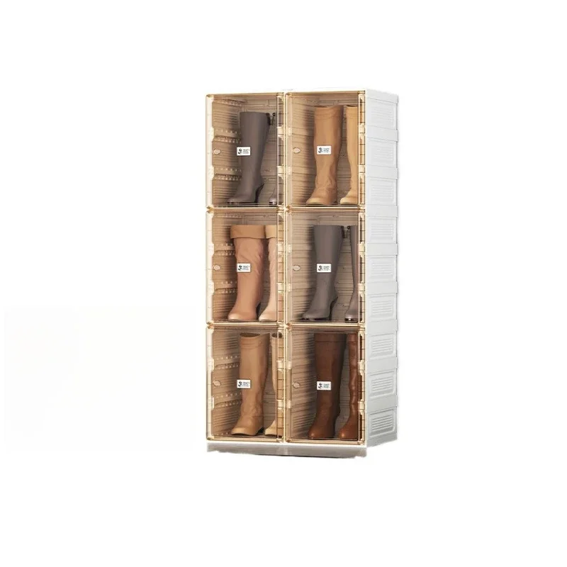 Foldable free installation boots shoes dust storage sneaker storage box