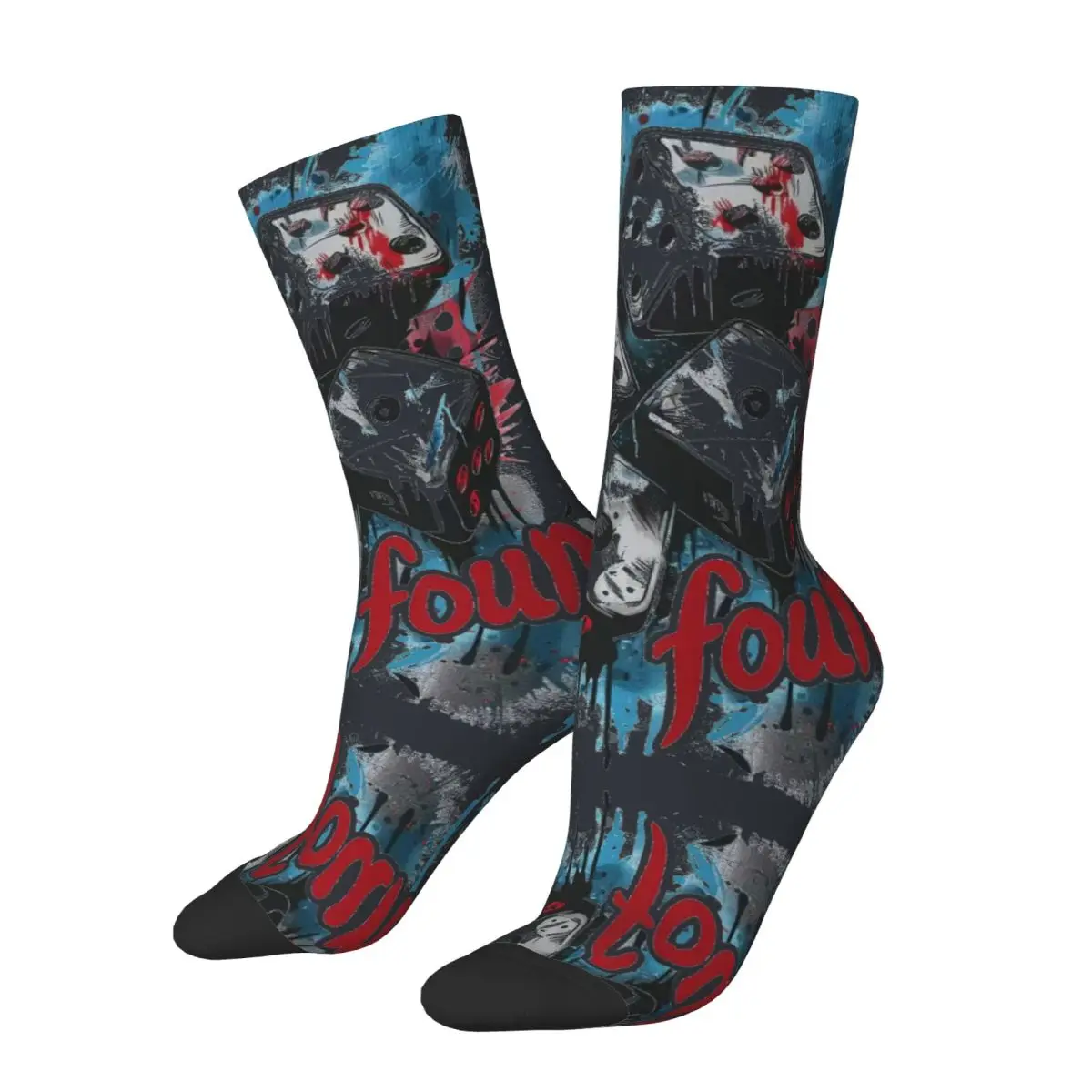 Funny Crazy graphic Sock for Men Hip Hop Harajuku Dice graphics Quality Pattern Printed Boys Crew Sock Casual official-website