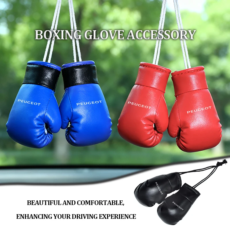 For Peugeot Car Rearview Mirror Boxing Gloves Decoration Hanging Pendant Ornaments Auto Accessories Expert Rifter 206 307 308